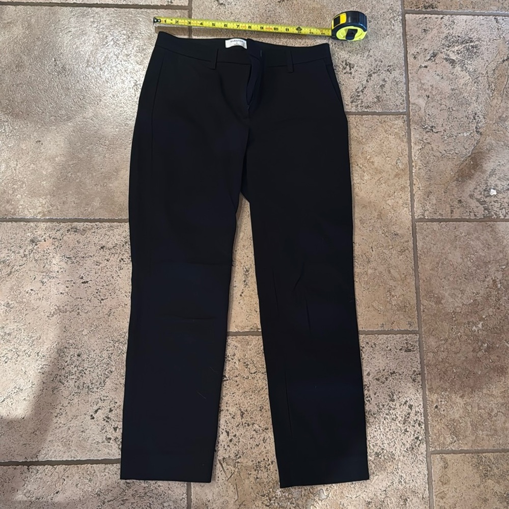 Aritzia Babaton Atelier Sleek Black Slim Trousers Size 6 Minimalist Pant